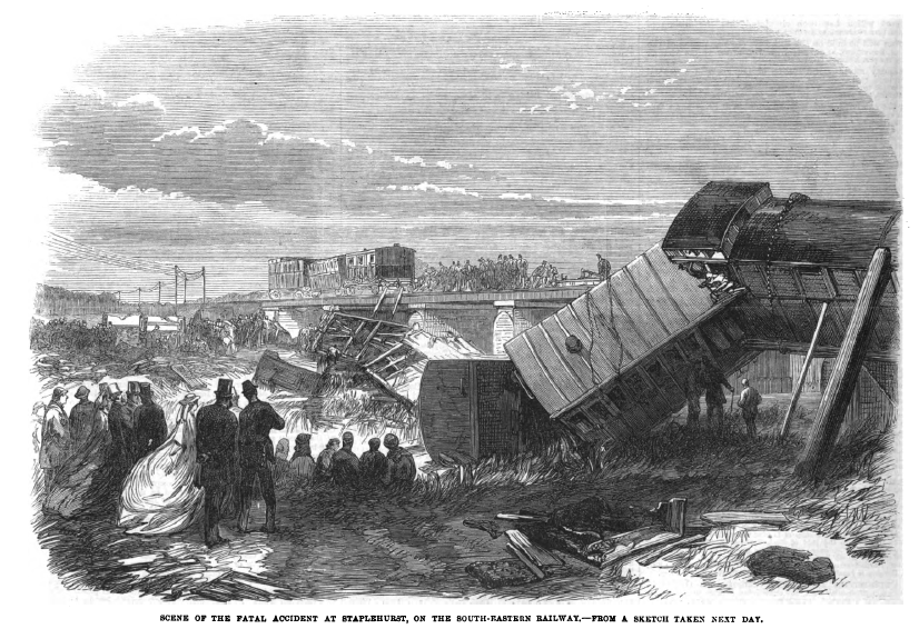 Scene of the fatal accident at Staplehurst