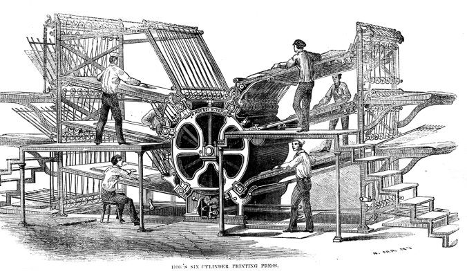 Six cylinder press