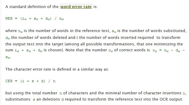 Word error rate