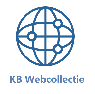 Logo KB Webcollection: circle with stripes and 3 dots (the internet)