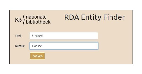 RDA Entity Finder