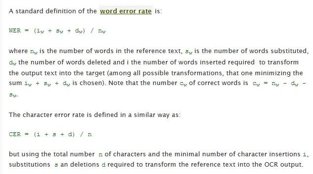 Word error rate